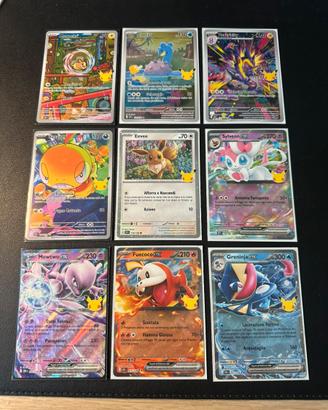 Lotto carte pokemon 30th anniversario italiane nm