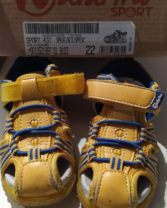 SANDALI BIMBO colore GIALLO NATURINO Tg.22