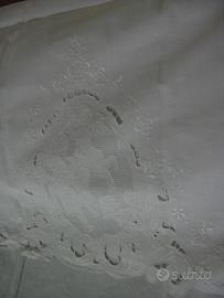 Lenzuola matrimoniale ricamo Angeli
