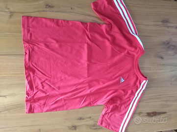 Maglietta t-shirt Adidas rosso e bianco