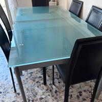 Tavolo  “Tonin “”cristallo opaco