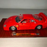 Ferrari F40 1/24 Burago Bburago base legno