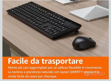 Tastiera + Mouse Wireless NUOVA sigillata