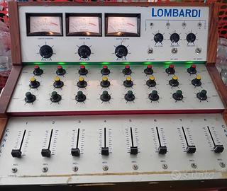 Impianto Lombardi anni 70 -Mixer 8 canali + 2 ampl