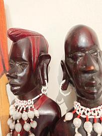 Coppia Masai artigianato africano