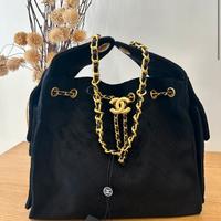 Borsa chanel 25 nera camoscio