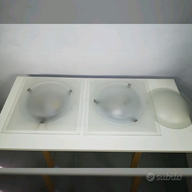 PLAFONIERE VETRO OPACO bianco 2 PEZZI