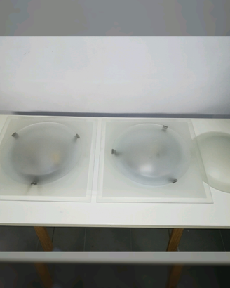 PLAFONIERE VETRO OPACO bianco 2 PEZZI