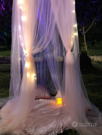 Tenda Baldacchino in Tulle Rosa