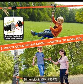 Kit per Zip line Teleferica Bambini  e Adulti