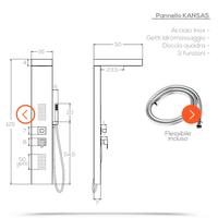 Pannello doccia idromassaggio cromo