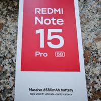 Xiaomi redmi note 15 pro 5g 12/512 sigillato 