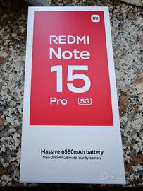 Xiaomi redmi note 15 pro 5g 12/512 sigillato 