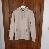 Felpa beige con cappuccio e tasca