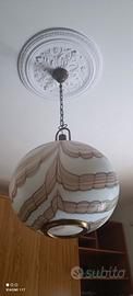 Lampadario sospeso vetro soffiato stile murano