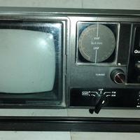 Radio fm/am orologio tv portatile crown anni 70