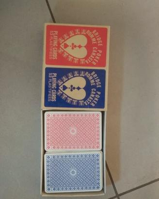 Set 2 mazzi carte da gioco plastificate Italbridge