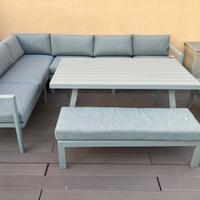 Salottino Naxos alluminio 10 posti