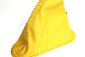 Cuffia freno mano 500 gialla filo bianco