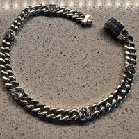 Bracciale catena maglia cubana cuori