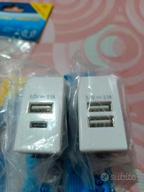 SERIE MATIX CARICATORE USB+C + USB DOPPIA 