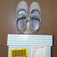 Scarpe bambina ballerine bianche, n. 28, STUPS