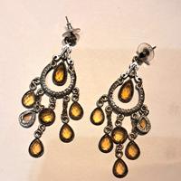 Orecchini pendenti chandelier argento anticato con