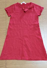 abito h@m bimba rosso glitter 6/8