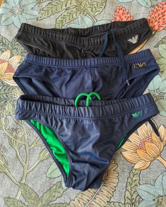 Lotto 3 Costumi Slip Uomo Emporio Armani - Tg. 46