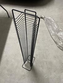 Porta CD verticale in metallo salvaspazio