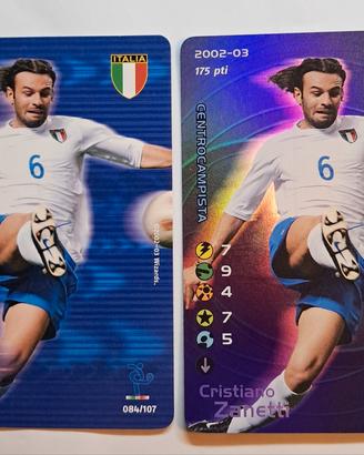 Card FC 2002/03  Zanetti raro Foil+Zanetti raro 