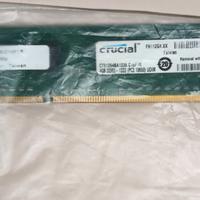 1 banco Ram Crucial 4GB DDR3-1333 PC3 10600