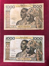 Banconota 1000 franchi Costa D’Avorio