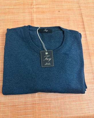 Fay pullover cotone girocollo tg 52
