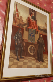 Stampa 1961 Grafiche Trevisan cornice dorata vetro