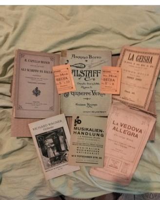 rarità lirica 1911: biglietti Falstaff + libretti 