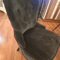 poltrona ikea come nuova grigia scura