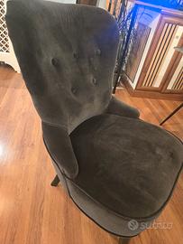 poltrona ikea come nuova grigia scura