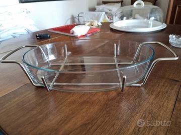 Portapirofila con pirofila in pyrex ALESSI