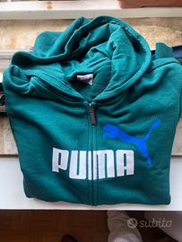FELPA con cappuccio nuova “puma” verde bottiglia
