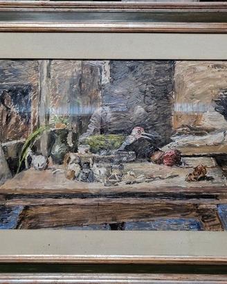 Dipinto Olio Enzo Faraoni "Tavola Imbandita" 1970