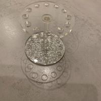 espositore porta pennelli - rotondo trasparente