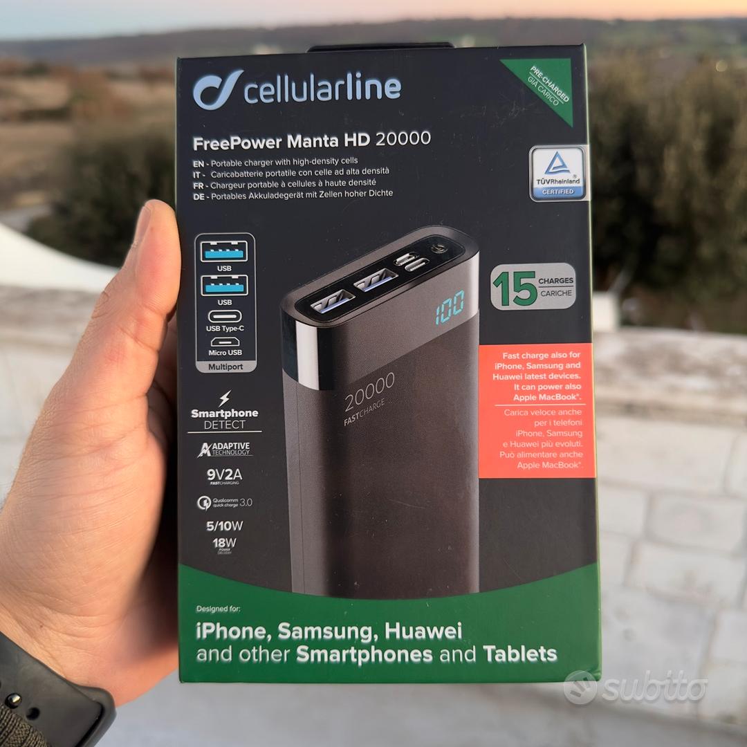 cellularline Power Bank Manta 10000 : : Elettronica