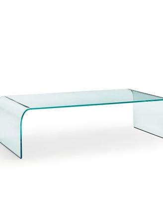 Tavolino in Cristallo monolitico design fiam