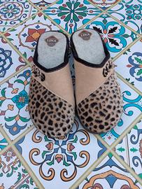 Pantofole leopardate invernali donna