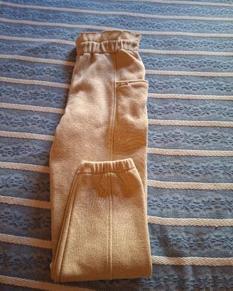 pantalone felpato  liu jo tg 8 beige dorato