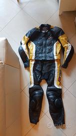 Tuta moto pelle ixs divisibile tg.50