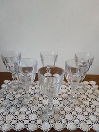 Servizio 6 Calici Vintage in Cristallo 
