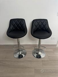 Coppia sgabelli bar neri