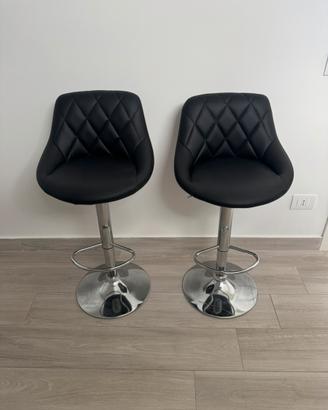 Coppia sgabelli bar neri